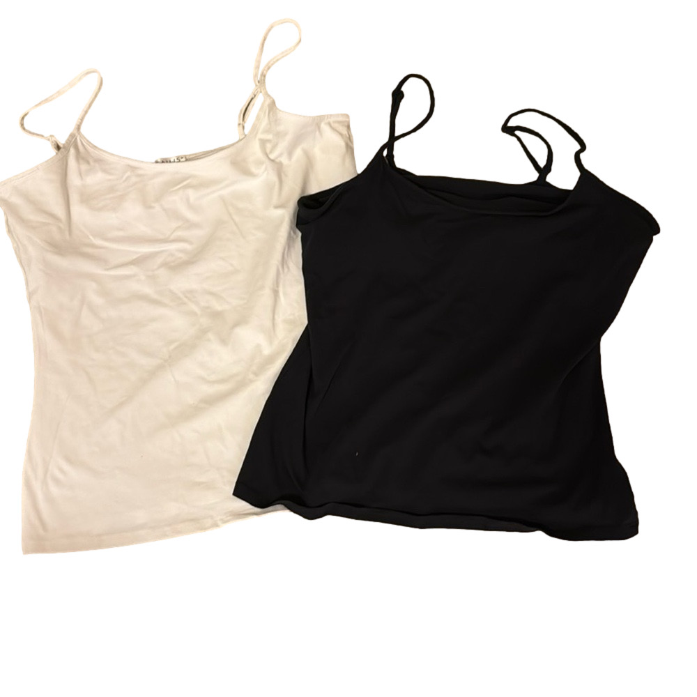VENUS Black and White Spaghetti Strap Bra Top Duo Size Medium